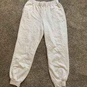 White joggers